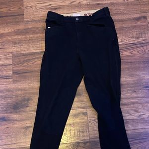 Black horse riding pants